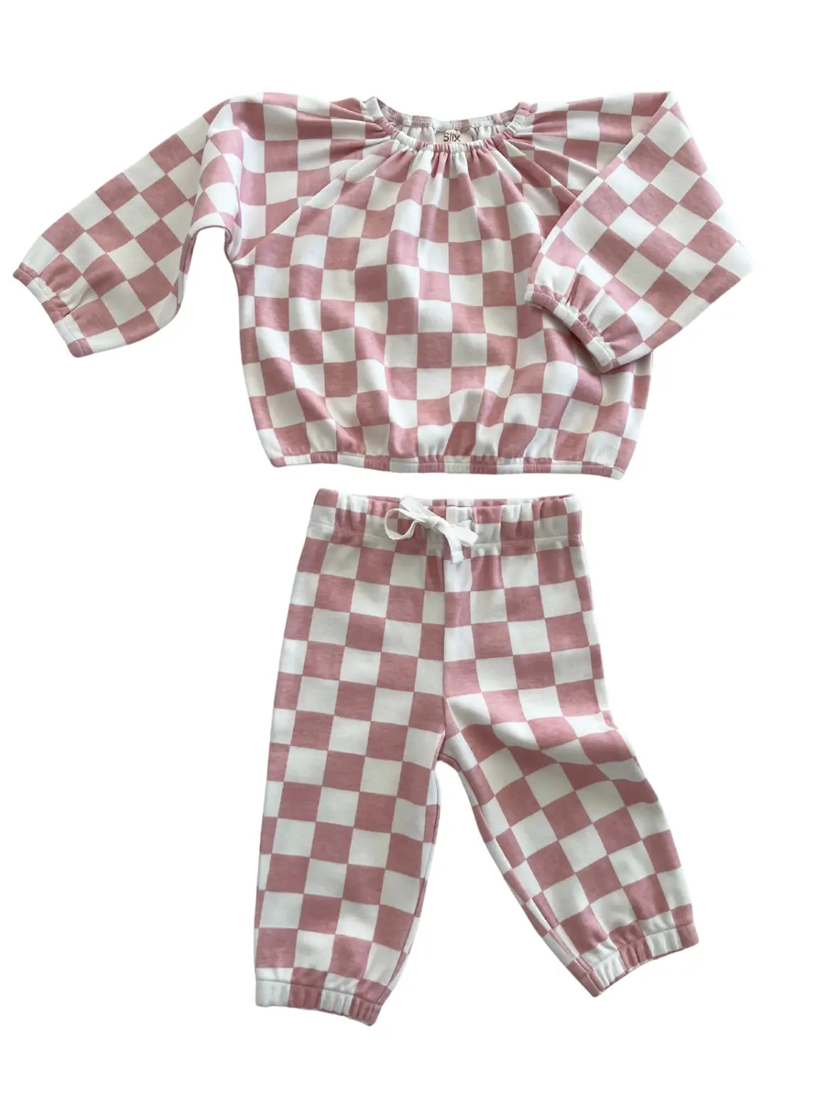 Game Day Check Organic Cotton Top & Pant Set