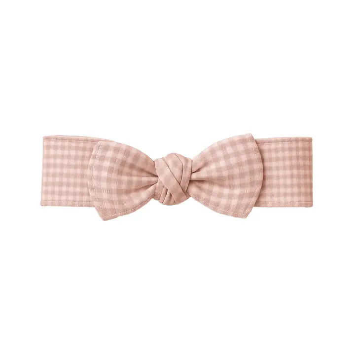 My Little Gingham Check Organic Cotton Bow