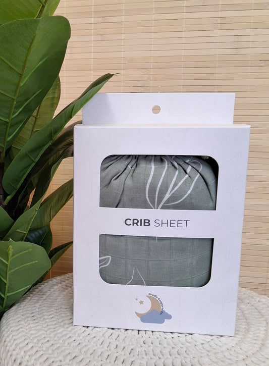 Whispering Willow Organic Bamboo Cotton Gauze Crib Sheet