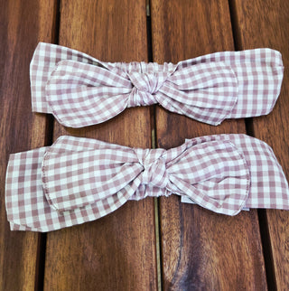 My Little Gingham Check Organic Cotton Bow