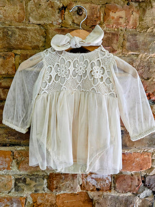 Vintage Blossom Heirloom Tutu Romper & Headband Set