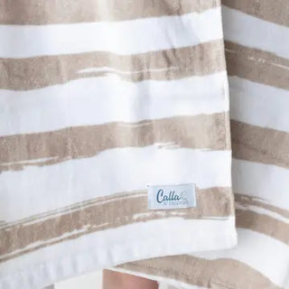 Kids Cotton Beach Towel & Wet Bag Set – Brush Stripe | Seaside Strolls