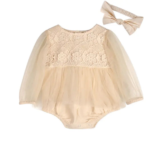 Vintage Blossom Heirloom Tutu Romper & Headband Set