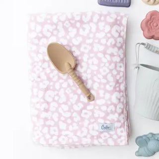 Kids Cotton Beach Towel & Wet Bag Set – Leopard Print | Wild Shores