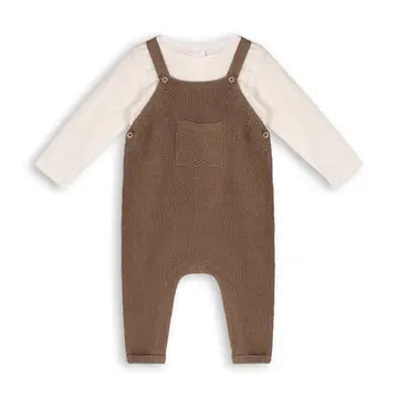 My Pocket Pal Chunky Organic Sweater Knit Overall Set