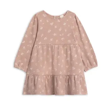 Whimsical Wishes Tiered Organic Cotton Long Sleeve Dress