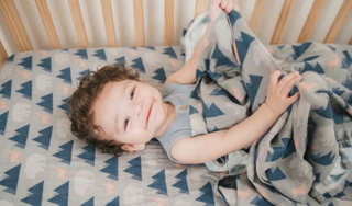 Organic Bamboo Cotton Swaddle Blanket – Bear & Mountain Print | Wilderness Wanderer
