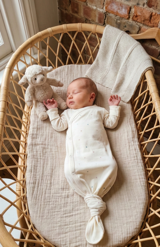 Organic Cotton Baby Kimono Gown – Heart Print | Little Love