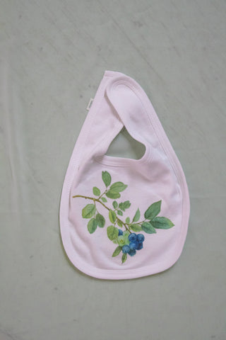 Organic Cotton Baby Bib – Vintage Blueberry Print | Little Berry Darling