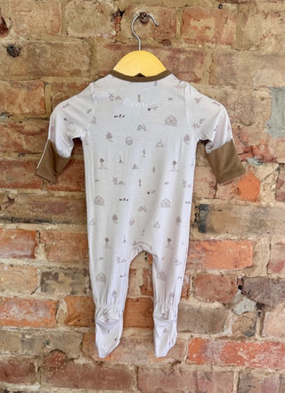 Bamboo Baby Footie Pajama | Simple Farm Print
