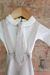 Boys Organic Cotton Knit Set with Tie