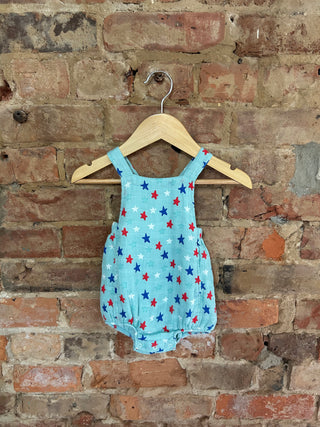 Organic Cotton Baby Ruffle Sunsuit – Muslin | Star Spangled Babe