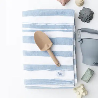 Kids Cotton Beach Towel & Wet Bag Set – Brush Stripe | Seaside Strolls