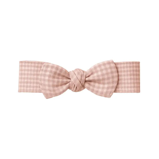 My Little Gingham Check Organic Cotton Bow