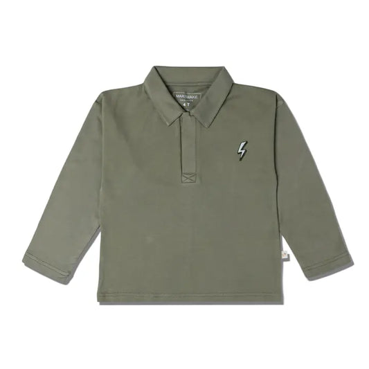 Fast as Lightning Organic Cotton Long Sleeve Polo