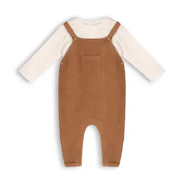 My Pocket Pal Chunky Organic Sweater Knit Overall Set