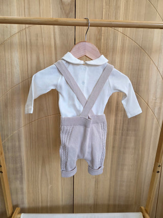 Boys Organic Cotton Knit Set with Tie