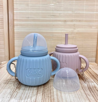 Silicone Straw Training Cup with Lid – Spill-Proof | Little Sips Trainer
