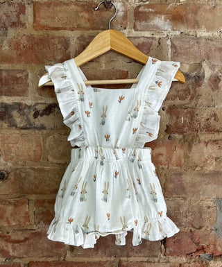 Cottontail Cutie Organic Cotton Ruffle Romper