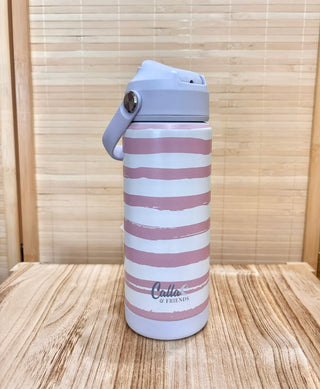 Kids Stainless Steel Tumbler with Silicone Spout – Brush Stripe | Coastal Sips