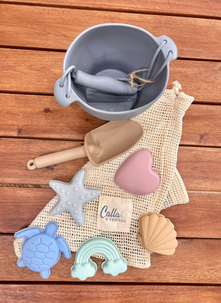 Kids Silicone Beach Toy Set – Mixed Shape Molds | Sunny Shores
