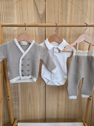 Boys Organic Cotton Knit Gentleman Suit
